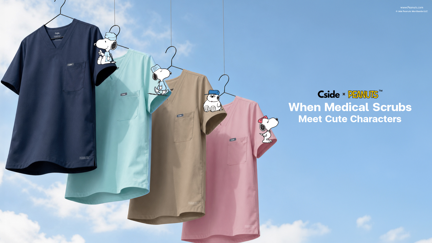 Cside x Peanuts - When Medical Scrubs Meet Cute Characters