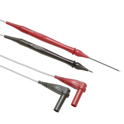FLUKE TL40 Retractable Tip Test Lead Set, Sharp Needle Point Tips Adjustable to Desired Length from 0mm to 76mm Rating CAT II 600V/3A