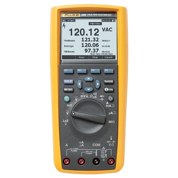 FLUKE 289 True-RMS Electronics Logging Multimeter with TrendCapture, AC/DC 1000V 10A Max