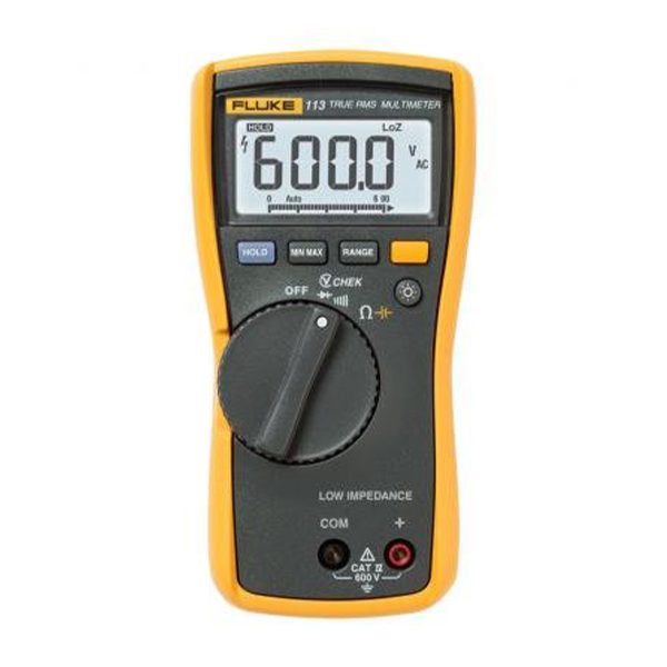 FLUKE 113 True-RMS Utility Multimeter designed for basic electrical tests VCHEK 600V Max 3 3/4 Digit 6,000 Counts
