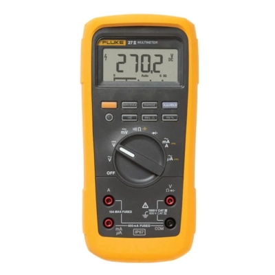 FLUKE 27-2 Rugged Digital Multimeter, AC/DC Voltage 1000V, AC/DC Current 10A, Display Counts 6000, (Average-Responding Multimeter)