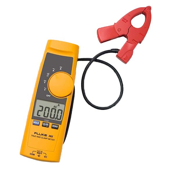 FLUKE 365 Detachable Jaw True-rms AC/DC Clamp Meter with 200 A AC and DC current measurement with detachable jaw.