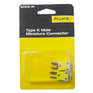 FLUKE 80CK-M Type K Male Mini-Connectors, Suitable for up to 20 Gauge Thermocouple Wire. (2 Pcs. per Pack)