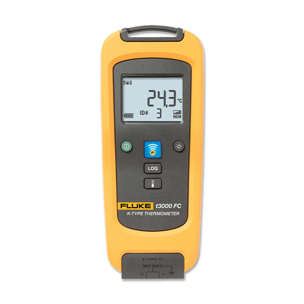 FLUKE T3000FC Wireless K-Type Temperature Meter, Measurement Range -200°C to 1372 °C, Resolution 0.1°C