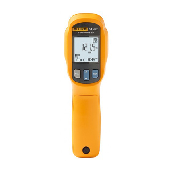 FLUKE 64-MAX IR Thermometer,Temperature Range -30°C to 600°C Temperature Accuracy ±1°C 20:1 Distance to Spot Ratio