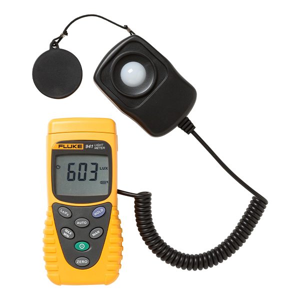 FLUKE 941-ESP Light Meter, Measures light up to 20,000 fc of lux with one button to switch between display options.