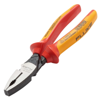 FLUKE INCP8 Insulated Combination Lineman Pliers, Side Cutting Serrated Jaws and 4-Point Gripping Hole, Nominal Length 200mm, Certified to 1