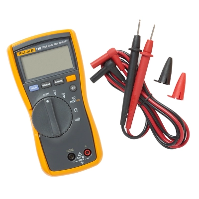 FLUKE 110/APAC True-RMS Multimeter for Accurate Electrical Installation and Troubleshooting, AC/DC Voltage 600V, Display 6000 Counts