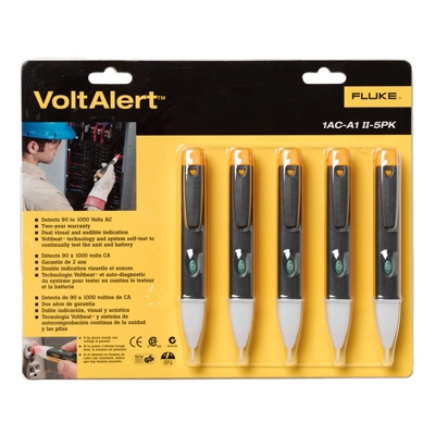 FLUKE 1AC-A1-2-5PK/APAC Pocket-Sized Voltage Detector, Voltage Sensing Range 90VAC to 1000VAC, 45Hz to 405Hz, IP40 5PCS/PACK