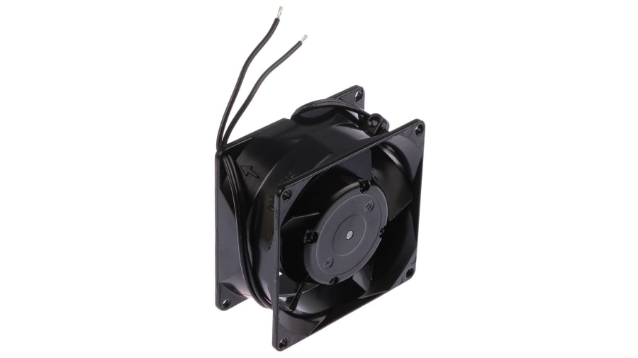 ebm-papst 8000 N Series Axial Fan Kit, 230 V ac, AC Operation, 50m³/h, 12W, 52mA Max, IP20, 80 x 80 x 38mm – Model: 8550N