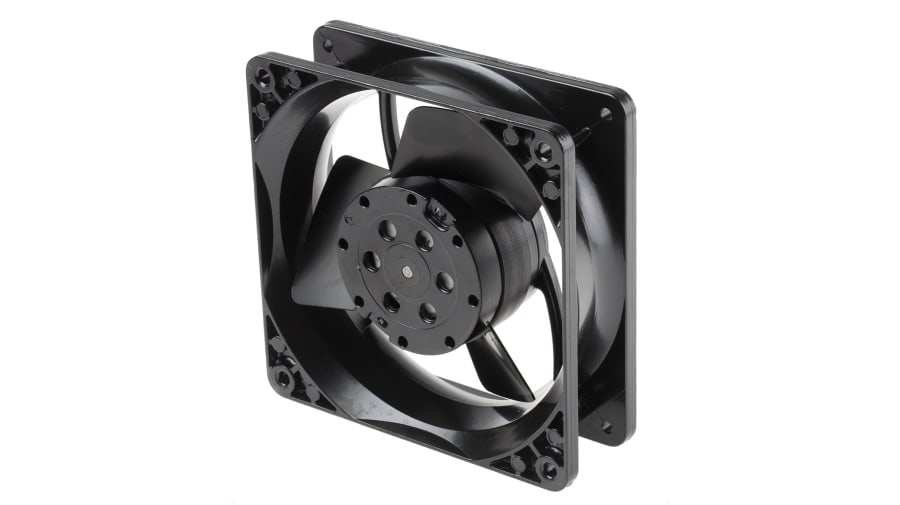 ebm-papst 4000 N Series Axial Fan, 230 V ac, AC Operation, 145m³/h, 16.5W, 717mA Max, 119 x 119 x 38mm – Model: 4550N