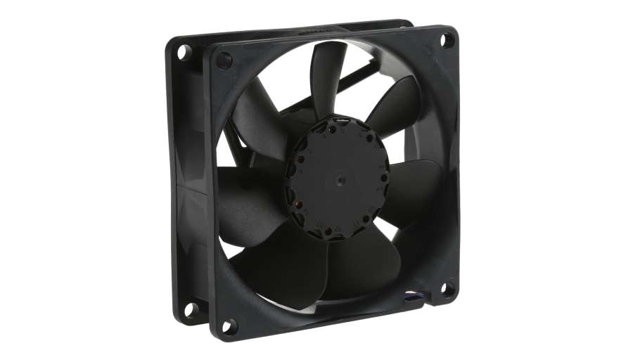 ebm-papst 8400 N Series Axial Fan, 24 V dc, DC Operation, 69m³/h, 2W, 85mA Max, IP20, 80 x 80 x 25mm – Model: 8414N
