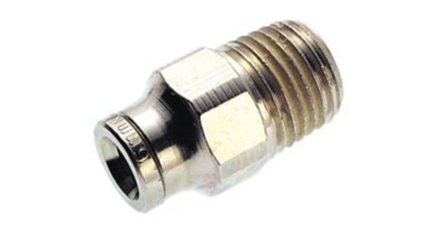 IMI Norgren, R 1/2 Male to Push In 12 mm, Threaded-to-Tube Connection Style