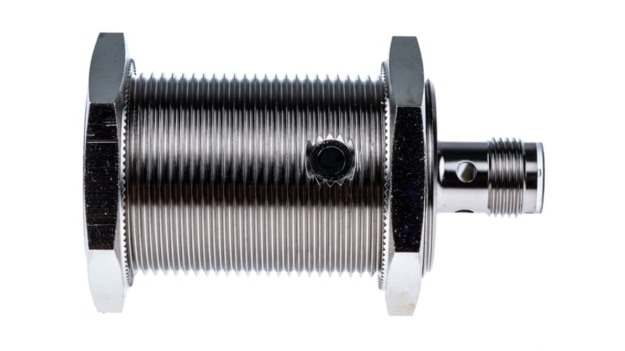 NBB15-30GM50-E2-V1, Pepperl + Fuchs Inductive Barrel-Style Proximity Sensor, M30 x 1.5, 15 mm Detection, PNP Output, 5 → 36 V dc, – Model: N