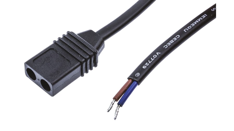 Fan Lead Power, 1500mm, for use with AC Compacts with pin 2.8 / 3.0 x 0.5 mm – Model: LZ120/1.5