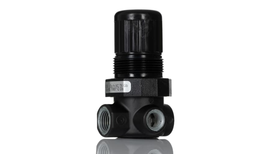 Norgren G 1/4 Pneumatic Regulator - 0.3bar to 7bar, 1/4in, 20bar max. input – Model: R07-200-RNKG