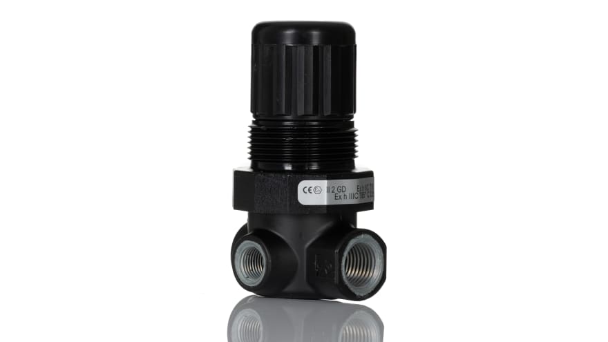 Norgren G 1/4 Pneumatic Regulator - 0.3bar to 7bar, 1/4in, 20bar max. input – Model: R07-200-RNKG