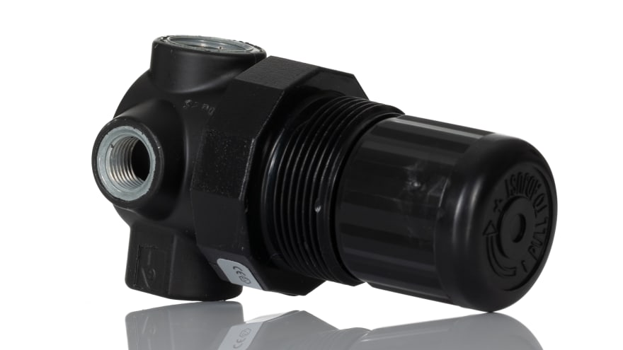 Norgren G 1/4 Pneumatic Regulator - 0.3bar to 7bar, 1/4in, 20bar max. input – Model: R07-200-RNKG
