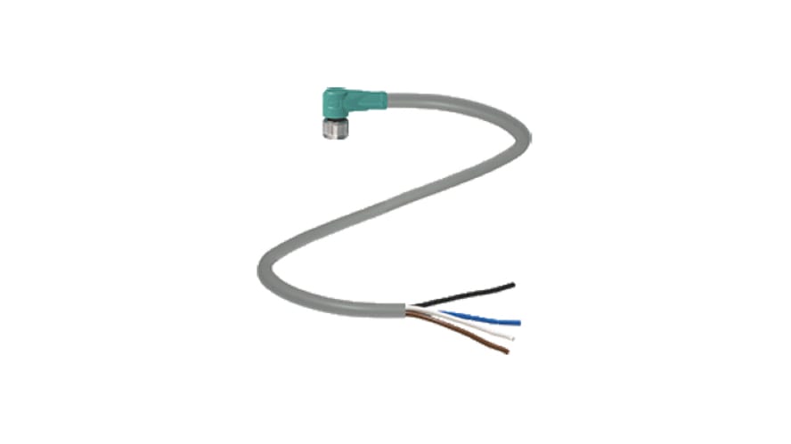 V31-WM-2M-PUR, Pepperl + Fuchs Right Angle Female 4 way M8 to Unterminated Sensor Actuator Cable, 2m – Model: V31-WM-2M-PUR