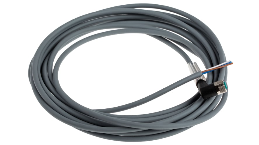 V31-WM-5M-PUR, Pepperl + Fuchs Right Angle Female 4 way M8 to Unterminated Sensor Actuator Cable, 5m – Model: V31-WM-5M-PUR