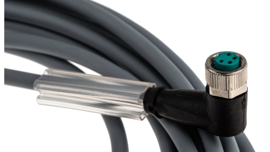 V31-WM-5M-PUR, Pepperl + Fuchs Right Angle Female 4 way M8 to Unterminated Sensor Actuator Cable, 5m – Model: V31-WM-5M-PUR