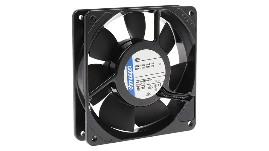 ebm-papst 4000 Z Series Axial Fan Kit, 230 V ac, AC Operation, 160m³/h, 19W, 119 x 119 x 38mm – Model: 4650Z-KR1