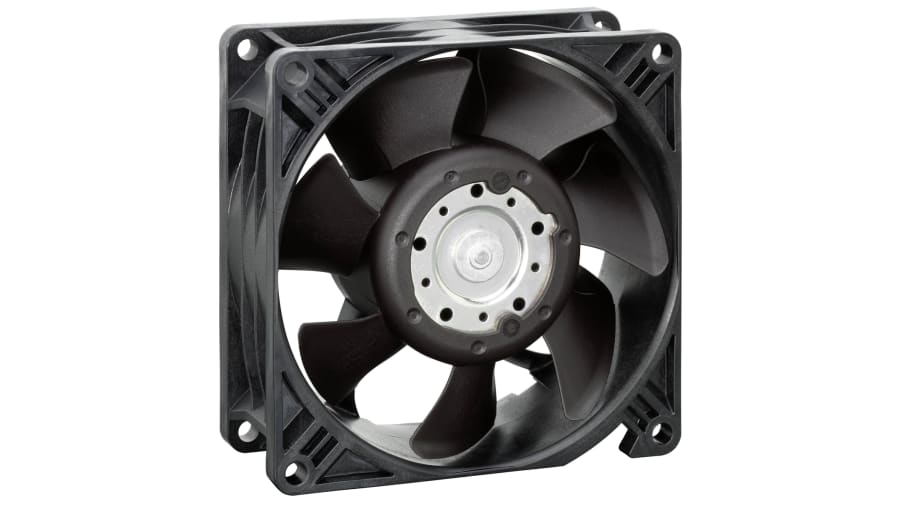 ebm-papst 3250 J - S-Panther Series Axial Fan, 48 V dc, DC Operation, 140m³/h, 7W, 173mA Max, 92 x 92 x 38mm – Model: 3258JH