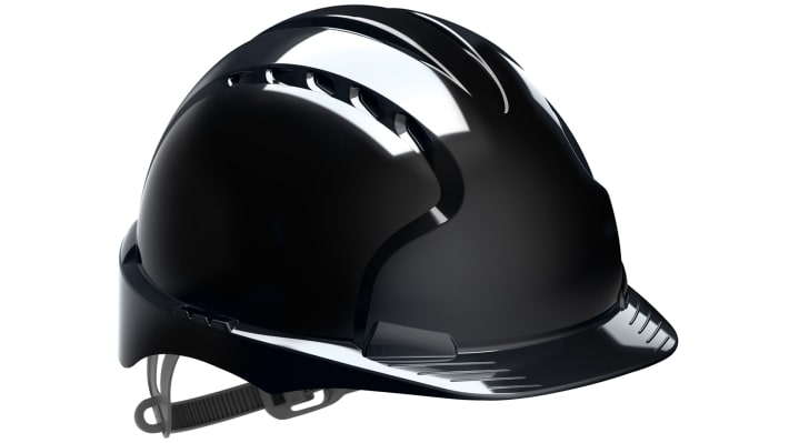 JSP EVO2 Black Safety Helmet , Adjustable, Ventilated – Model: AJF030-001-100