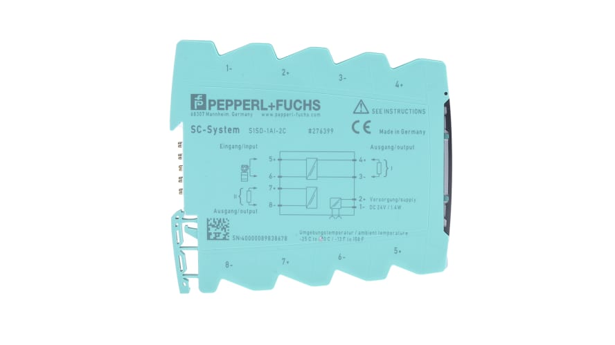 S1SD-1Ai-2C, Pepperl + Fuchs S1SD Series Signal Conditioner, Current Input, Current Output, 16.8 → 31.2V dc Supply – Model: S1SD-1Ai-2C