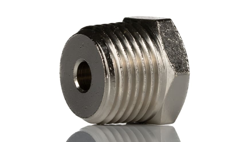 Norgren 15 Series Straight Threaded Adaptor, R 1/2 Male to G 1/8 Female, Threaded Connection Style