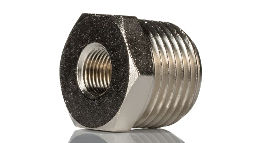 Norgren 15 Series Straight Threaded Adaptor, R 1/2 Male to G 1/8 Female, Threaded Connection Style