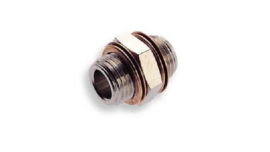 Norgren 16 Series Straight Threaded Adaptor, G 3/8 Male to G 3/8 Male