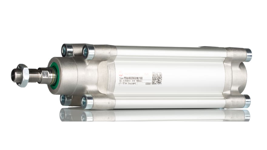 IMI Norgren Pneumatic Piston Rod Cylinder - 63mm Bore, 100mm Stroke, PRA/802000/M Series, Double Acting – Model: PRA/802063/M/100