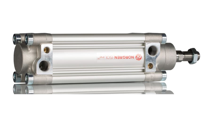 IMI Norgren Pneumatic Piston Rod Cylinder - 63mm Bore, 100mm Stroke, PRA/802000/M Series, Double Acting – Model: PRA/802063/M/100