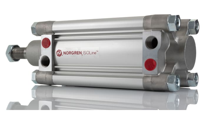 IMI Norgren Pneumatic Piston Rod Cylinder - 80mm Bore, 100mm Stroke, PRA/802000/M Series, Double Acting – Model: PRA/802080/M/100
