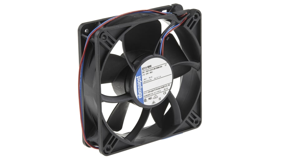 ebm-papst 4300 N - S-Panther Series Axial Fan, 24 V dc, DC Operation, 9.8W, IP20, 119 x 119 x 32mm – Model: 4314NHH