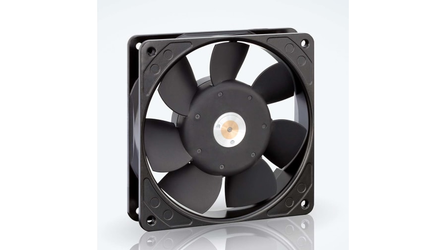 ebm-papst 9900 Series Axial Fan, 230 V ac, AC Operation, 117m³/h, 14W, 61mA Max, IP20, 119 x 119 x 25mm – Model: 9956