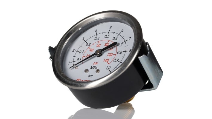 IMI Norgren G 1/4 Analogue Analogue Positive Pressure Gauge 10bar Back Entry, 18-015-852, 0bar min.
