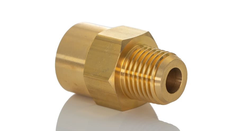 Norgren ENOTS Series Straight Threaded Adaptor, R 1/4 Male to Push In 6 mm, Threaded-to-Tube Connection Style