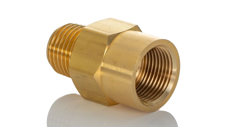 Norgren ENOTS Series Straight Threaded Adaptor, R 1/4 Male to Push In 6 mm, Threaded-to-Tube Connection Style