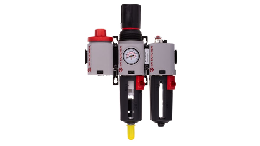 IMI Norgren G 1/2 FRL, Automatic Drain, 40μm Filtration Size - With Pressure Gauge – Model: BL84-401G