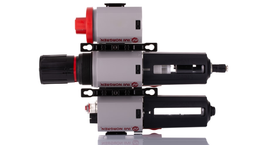 IMI Norgren G 1/2 FRL, Automatic Drain, 40μm Filtration Size - With Pressure Gauge – Model: BL84-401G