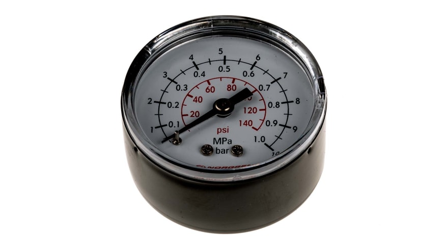 Norgren G 1/2 FRL, Automatic Drain, 40μm Filtration Size - With Pressure Gauge – Model: BL64-401