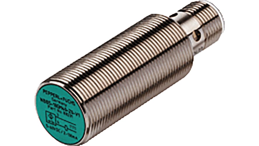 NBB5-18GM40-Z0-V1, Pepperl + Fuchs Inductive Barrel-Style Proximity Sensor, M18 x 1, 5 mm Detection, 5 → 60 V dc, IP67 – Model: NBB5-18GM40-
