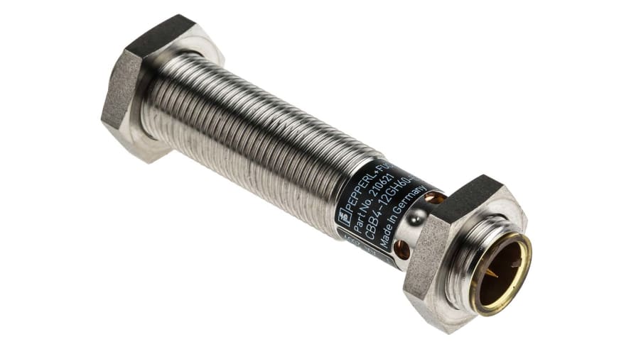 CBB4-12GH60-E2-V1, Pepperl + Fuchs Capacitive Barrel-Style Proximity Sensor, M12 x 1, 4 mm Detection, PNP Output, 10 → 36 V dc, IP65 – Model