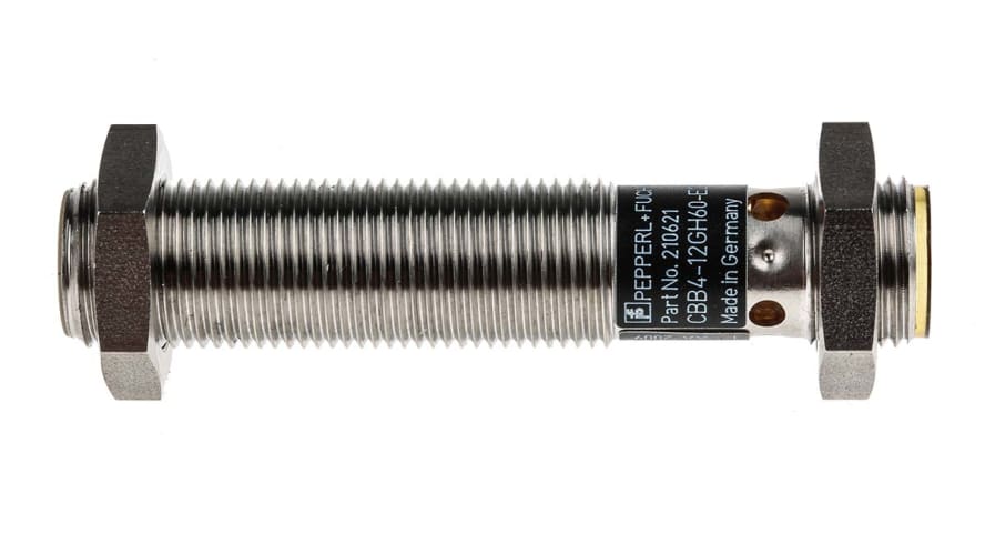 CBB4-12GH60-E2-V1, Pepperl + Fuchs Capacitive Barrel-Style Proximity Sensor, M12 x 1, 4 mm Detection, PNP Output, 10 → 36 V dc, IP65 – Model