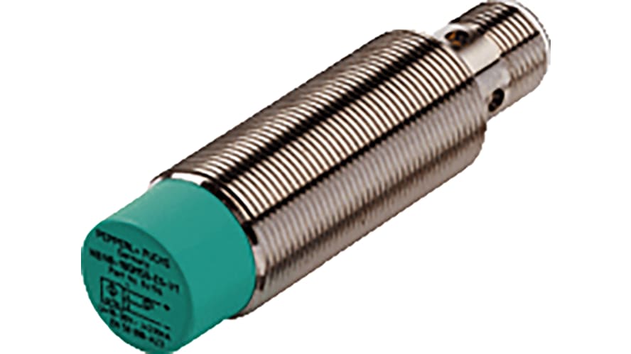 NBN12-18GM50-A2-V1, Pepperl + Fuchs Inductive Barrel-Style Proximity Sensor, M18 x 1, 12 mm Detection, PNP Output, 5 → 36 V dc, IP68 – Model