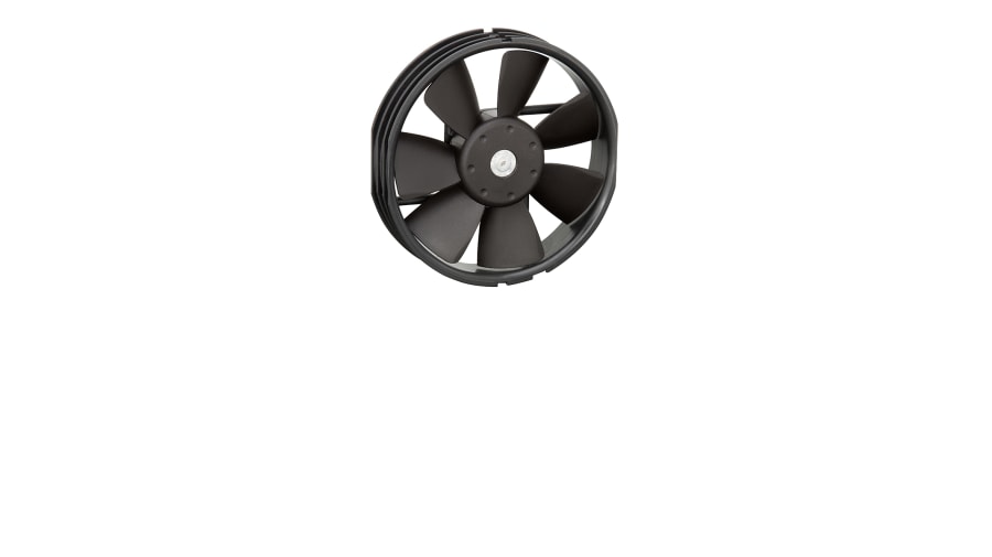ebm-papst 4400 F Series Axial Fan, 12 V dc, DC Operation, 120m³/h, 1.9W, 200mA Max, 127 (Dia.) x 26.4mm – Model: 4412FGPR-203