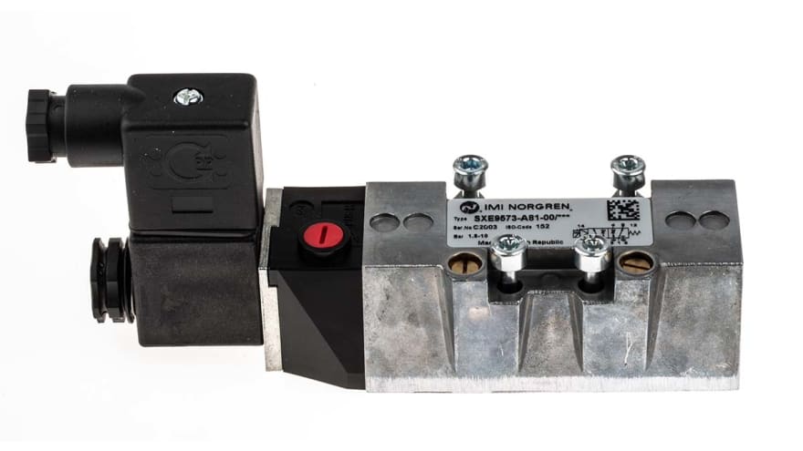 Norgren 5/2 Pneumatic Solenoid Valve - Solenoid/Spring SXE Series 110V ac – Model: SXE9573-A81-00/110VAC