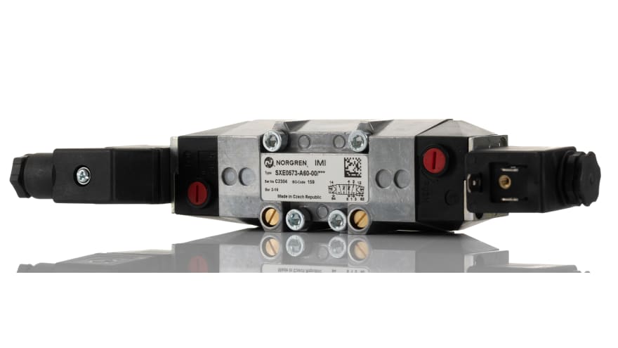 Norgren 5/2 Pneumatic Solenoid Valve - Solenoid/Solenoid SXE Series 110V ac – Model: SXE0573-A60-00/110VAC
